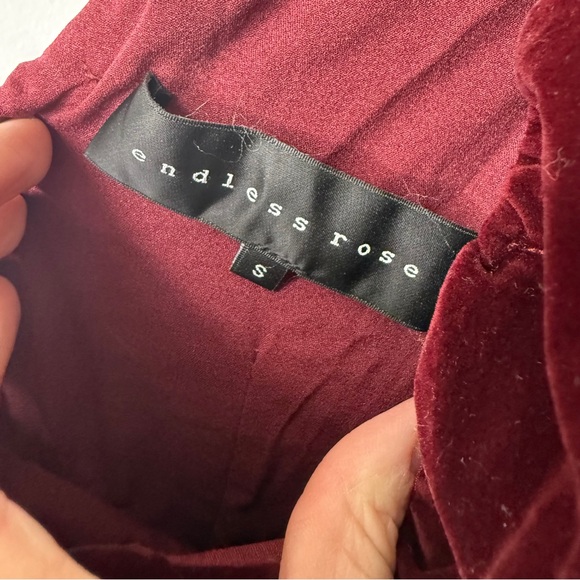 Endless Rose Velvet Bow Mini Dress S - Picture 3 of 8